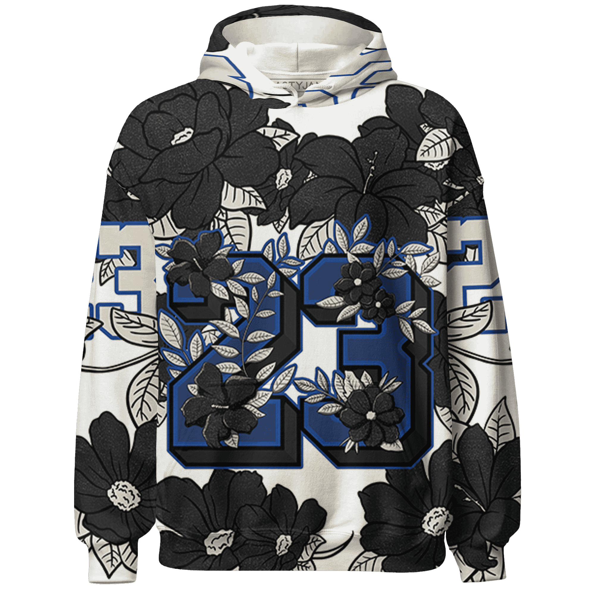 Quaiii 54 3s Hoodie Match 23 Floral 3D All-Over Print Flower - NastyJamz