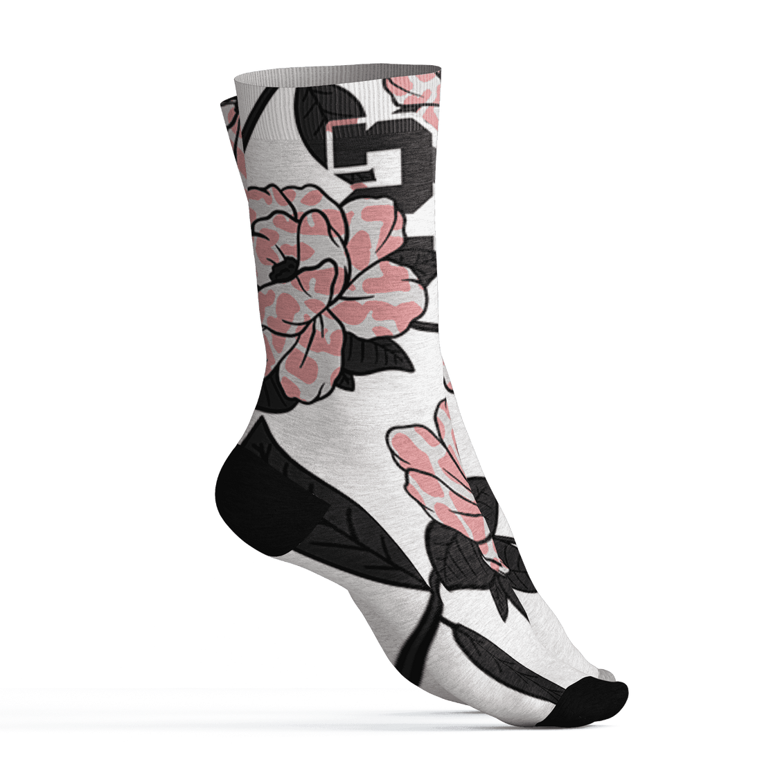 Red Stardust 3s Socks Match 23 Floral 3D All-Over Print Flower - NastyJamz