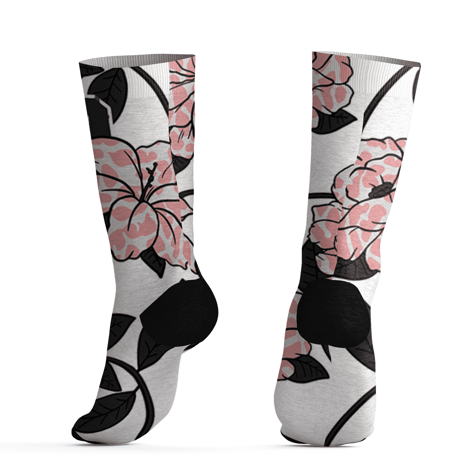 Red Stardust 3s Socks Match 23 Floral 3D All-Over Print Flower - NastyJamz