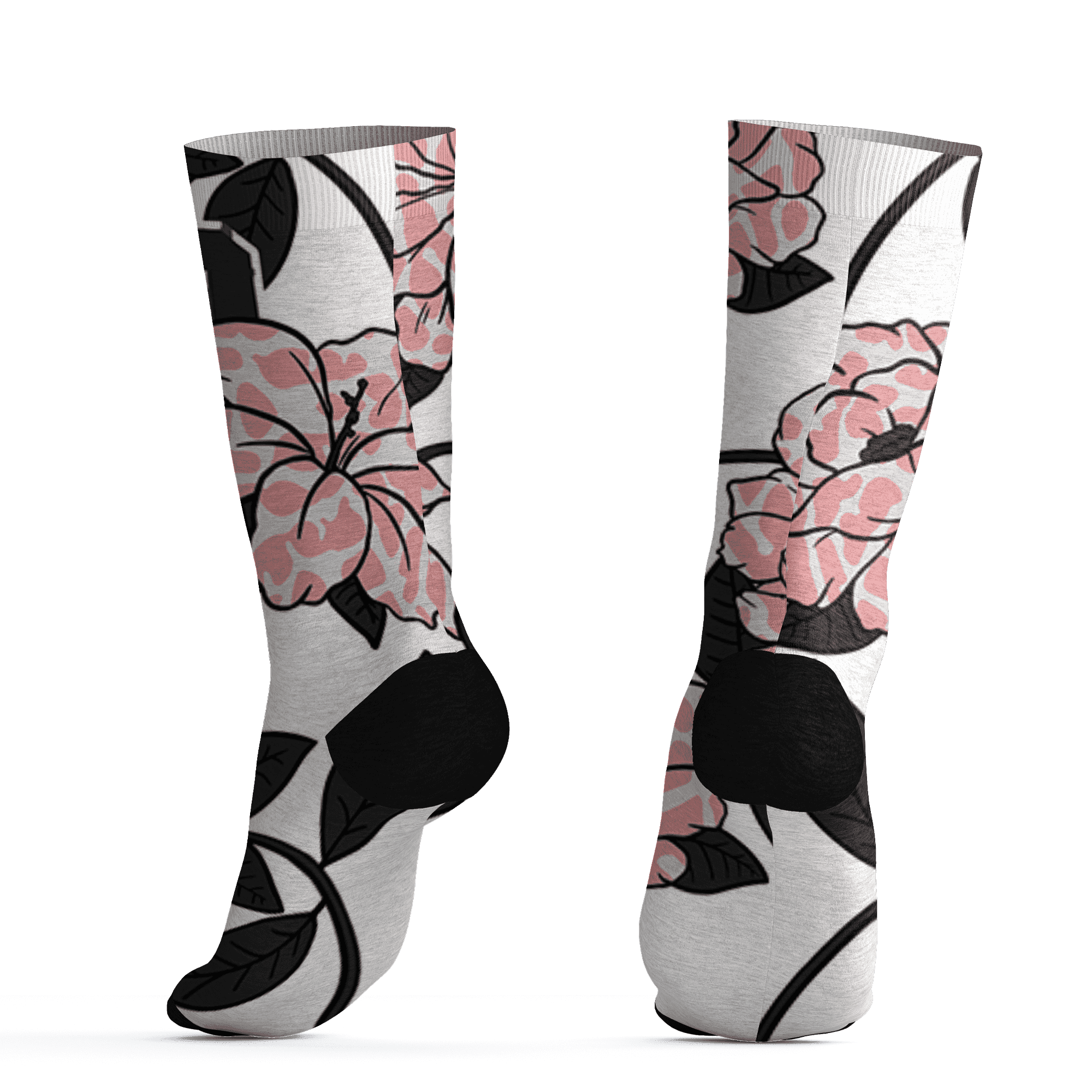 Red Stardust 3s Socks Match 23 Floral 3D All-Over Print Flower - NastyJamz