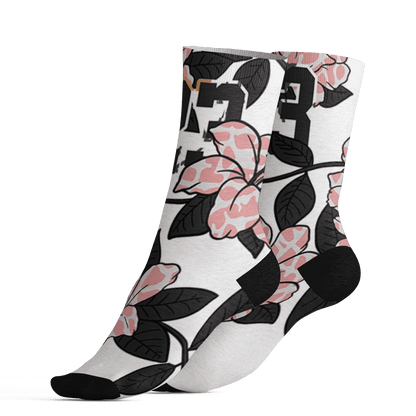 Red Stardust 3s Socks Match 23 Floral 3D All-Over Print Flower - NastyJamz
