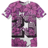 GS Hyper Violet 4s T Shirt Match 23 Floral 3D All-Over Print Flower - NastyJamz