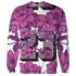 GS Hyper Violet 4s Sweatshirt Match 23 Floral 3D All-Over Print Flower - NastyJamz