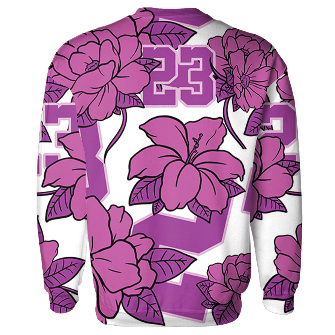 GS Hyper Violet 4s Sweatshirt Match 23 Floral 3D All-Over Print Flower - NastyJamz