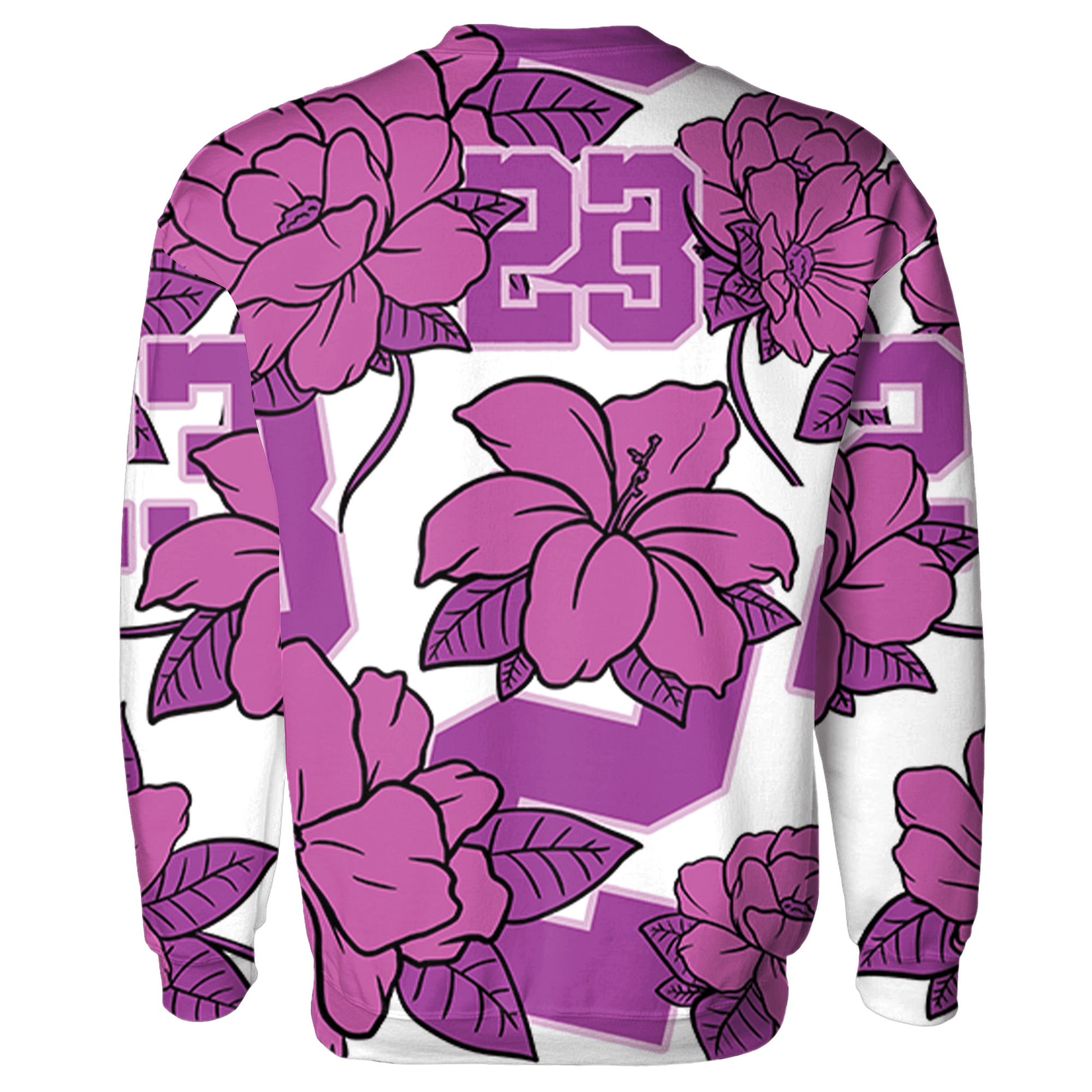 GS Hyper Violet 4s Sweatshirt Match 23 Floral 3D All-Over Print Flower - NastyJamz