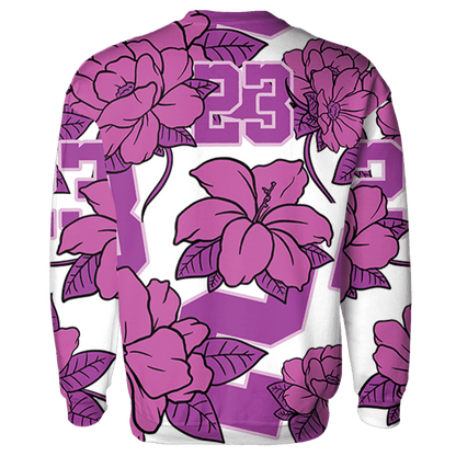 GS Hyper Violet 4s Sweatshirt Match 23 Floral 3D All-Over Print Flower - NastyJamz