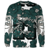 Oxidized Green 4s Hoodie Match 23 Floral 3D All-Over Print - NastyJamz