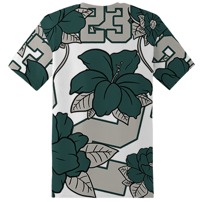 Oxidized Green 4s T Shirt Match 23 Floral 3D All-Over Print Flower - NastyJamz
