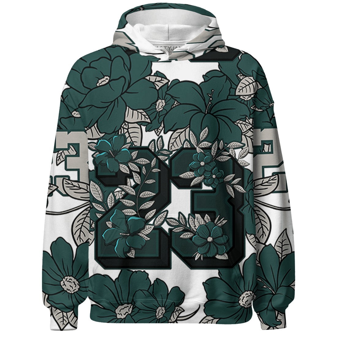 Oxidized Green 4s Sweatshirt Match 23 Floral 3D All-Over Print - NastyJamz