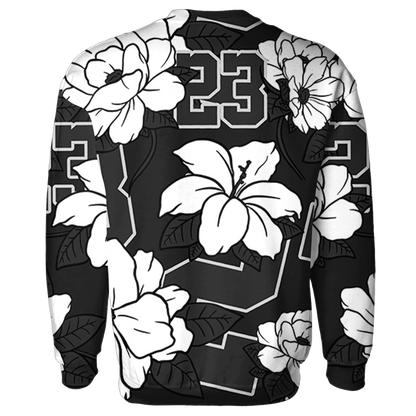 White-Thunder-4s-Sweatshirt-Match-23-Floral-3D-Flower
