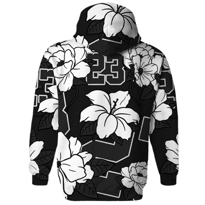 White-Thunder-4s-Hoodie-Match-23-Floral-3D-Flower