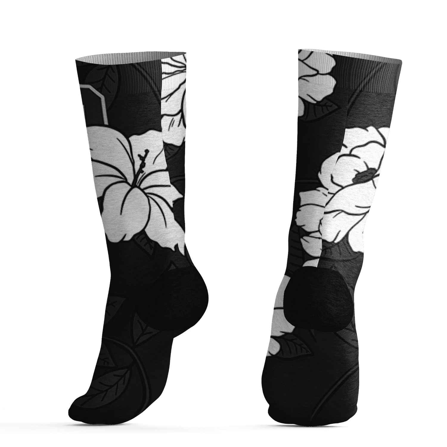 White-Thunder-4s-Socks-Match-23-Floral-3D-Flower