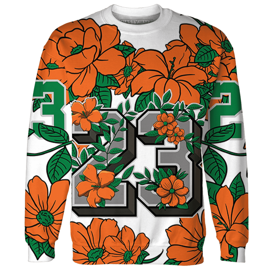 MAM Hurricanes 5s Sweatshirt Match 23 Floral 3D All-Over Print Flower - NastyJamz