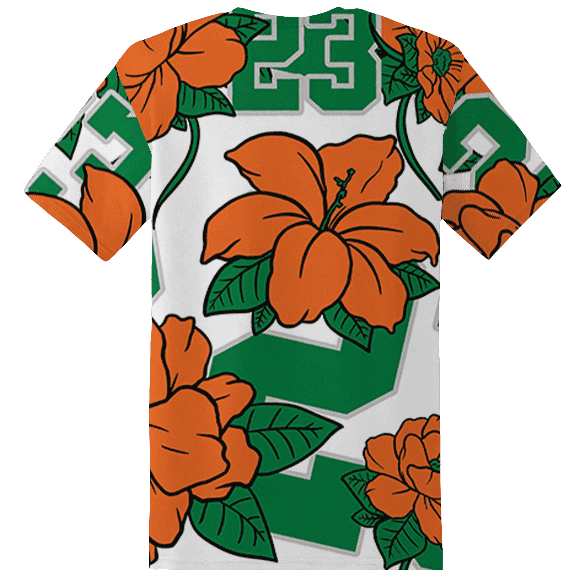 MAM Hurricanes 5s T Shirt Match 23 Floral 3D All-Over Print Flower - NastyJamz