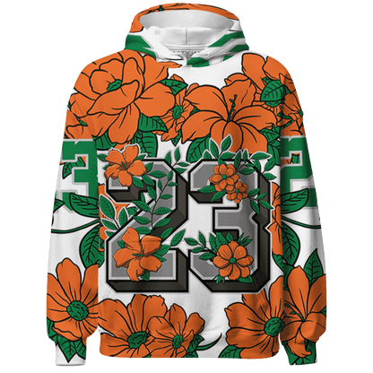 MAM Hurricanes 5s Hoodie Match 23 Floral 3D All-Over Print Flower - NastyJamz
