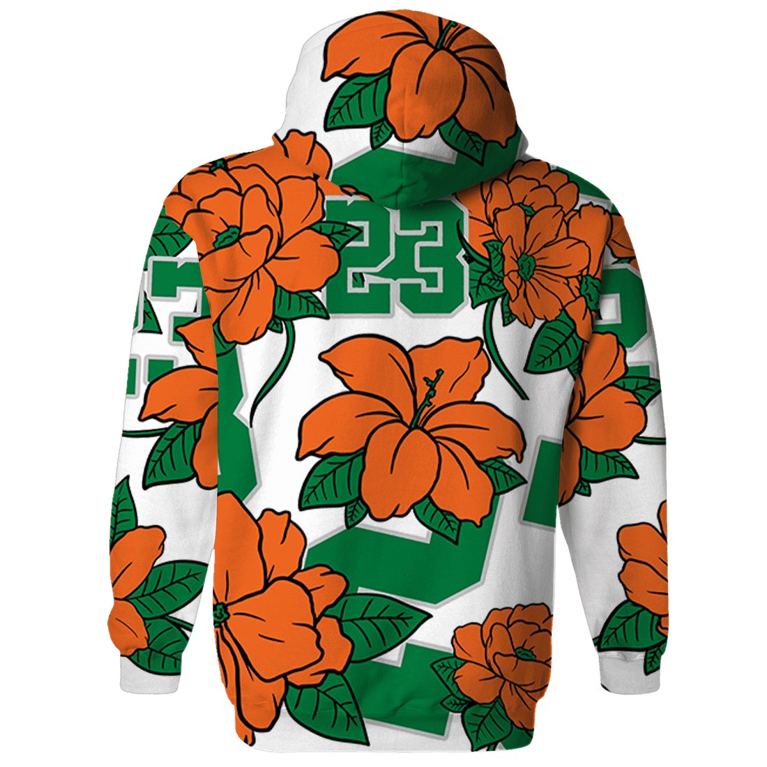 MAM Hurricanes 5s Hoodie Match 23 Floral 3D All-Over Print Flower - NastyJamz