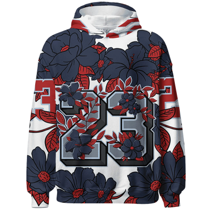 White-Navy-6s-Hoodie-Match-23-Floral-3D-Flower