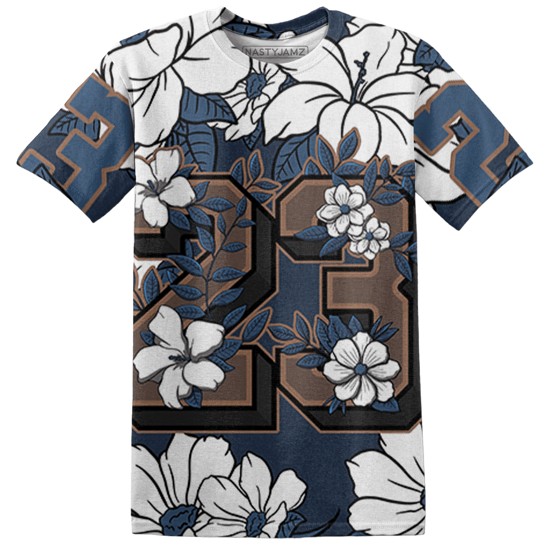 AM 1 86 Jackie RBS T Shirt Match 23 Floral 3D All-Over Print Flower - NastyJamz