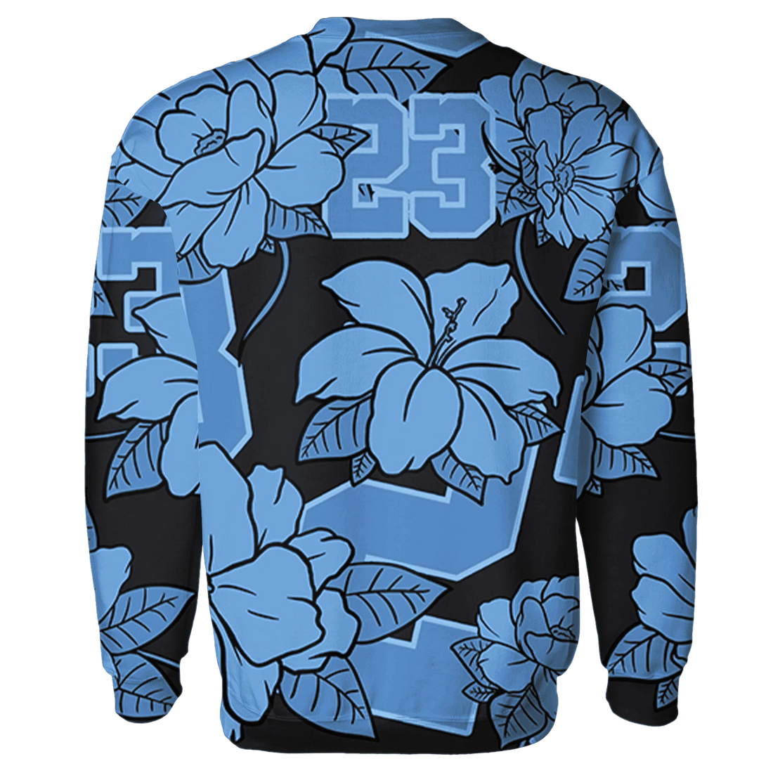 AM-Plus-Black-Univercitii-Blue-Sweatshirt-Match-23-Floral-3D-Flower