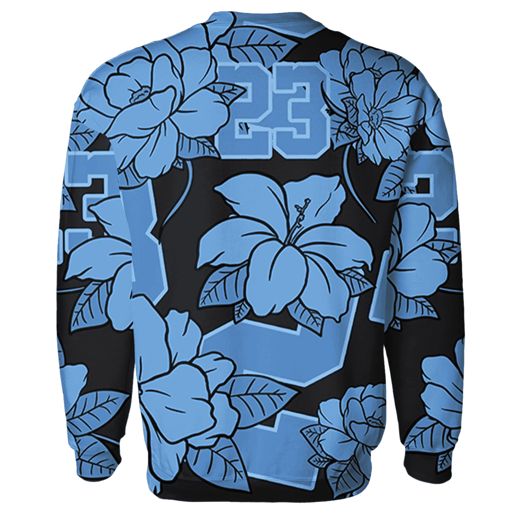 AM-Plus-Black-Univercitii-Blue-Sweatshirt-Match-23-Floral-3D-Flower