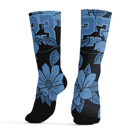 AM-Plus-Black-Univercitii-Blue-Socks-Match-23-Floral-3D-Flower