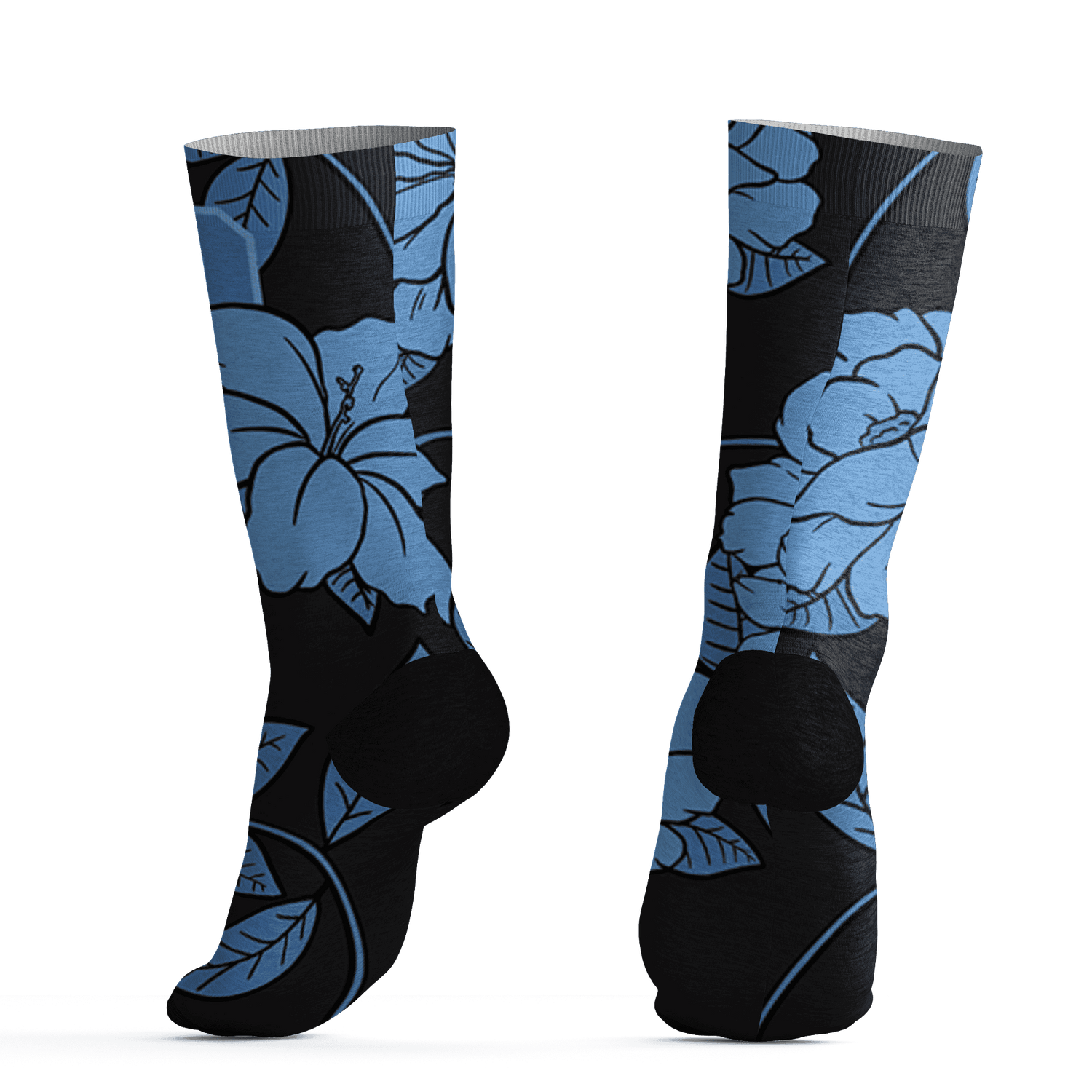 AM-Plus-Black-Univercitii-Blue-Socks-Match-23-Floral-3D-Flower