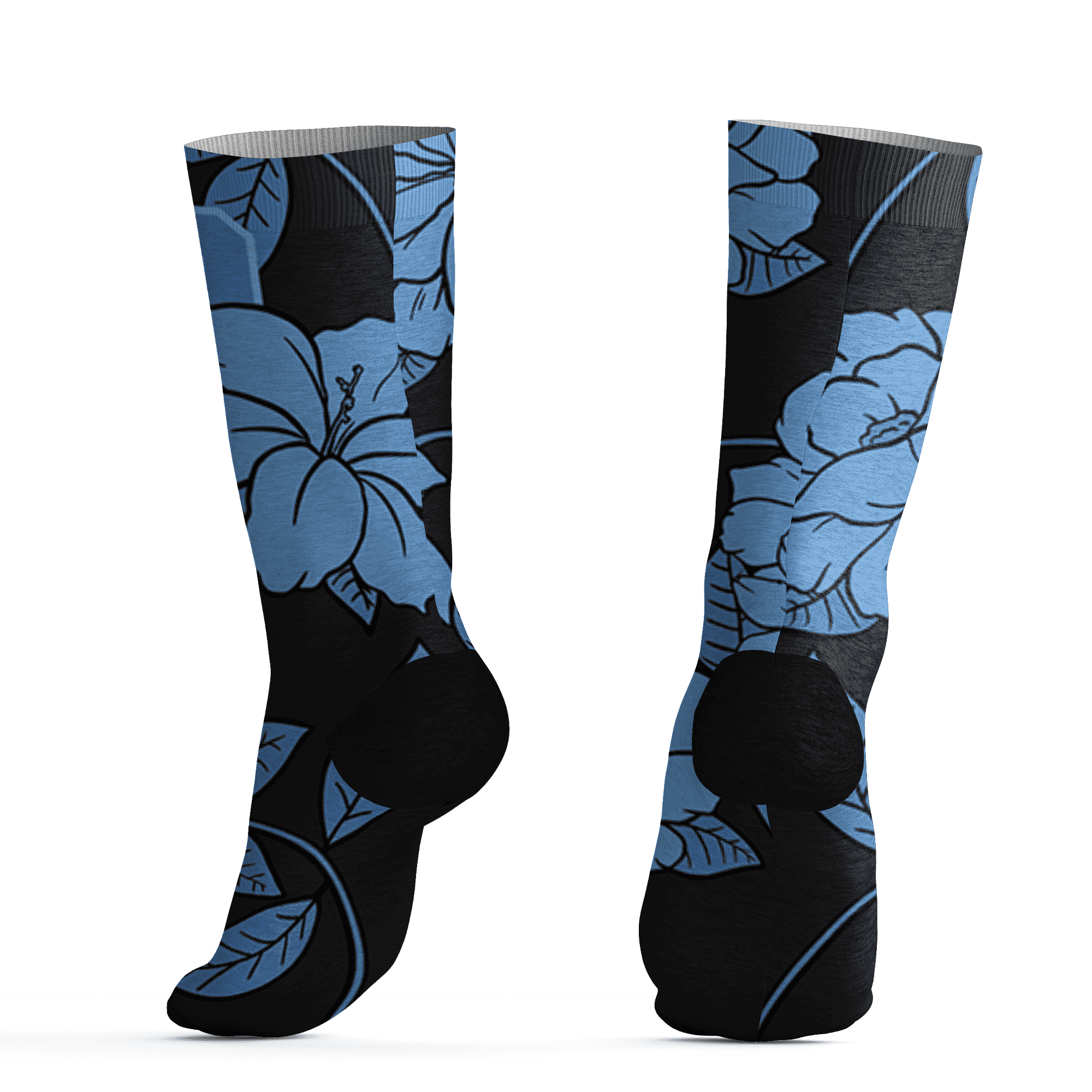 AM-Plus-Black-Univercitii-Blue-Socks-Match-23-Floral-3D-Flower