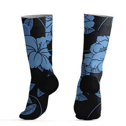 AM-Plus-Black-Univercitii-Blue-Socks-Match-23-Floral-3D-Flower