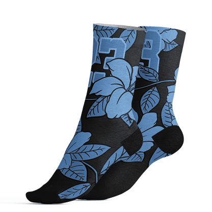 AM-Plus-Black-Univercitii-Blue-Socks-Match-23-Floral-3D-Flower