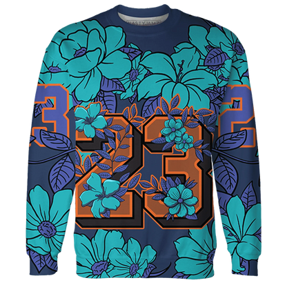 AM-Plus-Drift-Midnight-Navy-Total-Orange-Dusty-Cactus-Sweatshirt-Match-23-Floral-3D-Flower