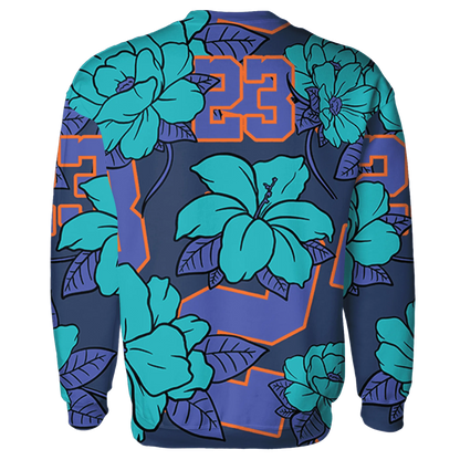 AM-Plus-Drift-Midnight-Navy-Total-Orange-Dusty-Cactus-Sweatshirt-Match-23-Floral-3D-Flower