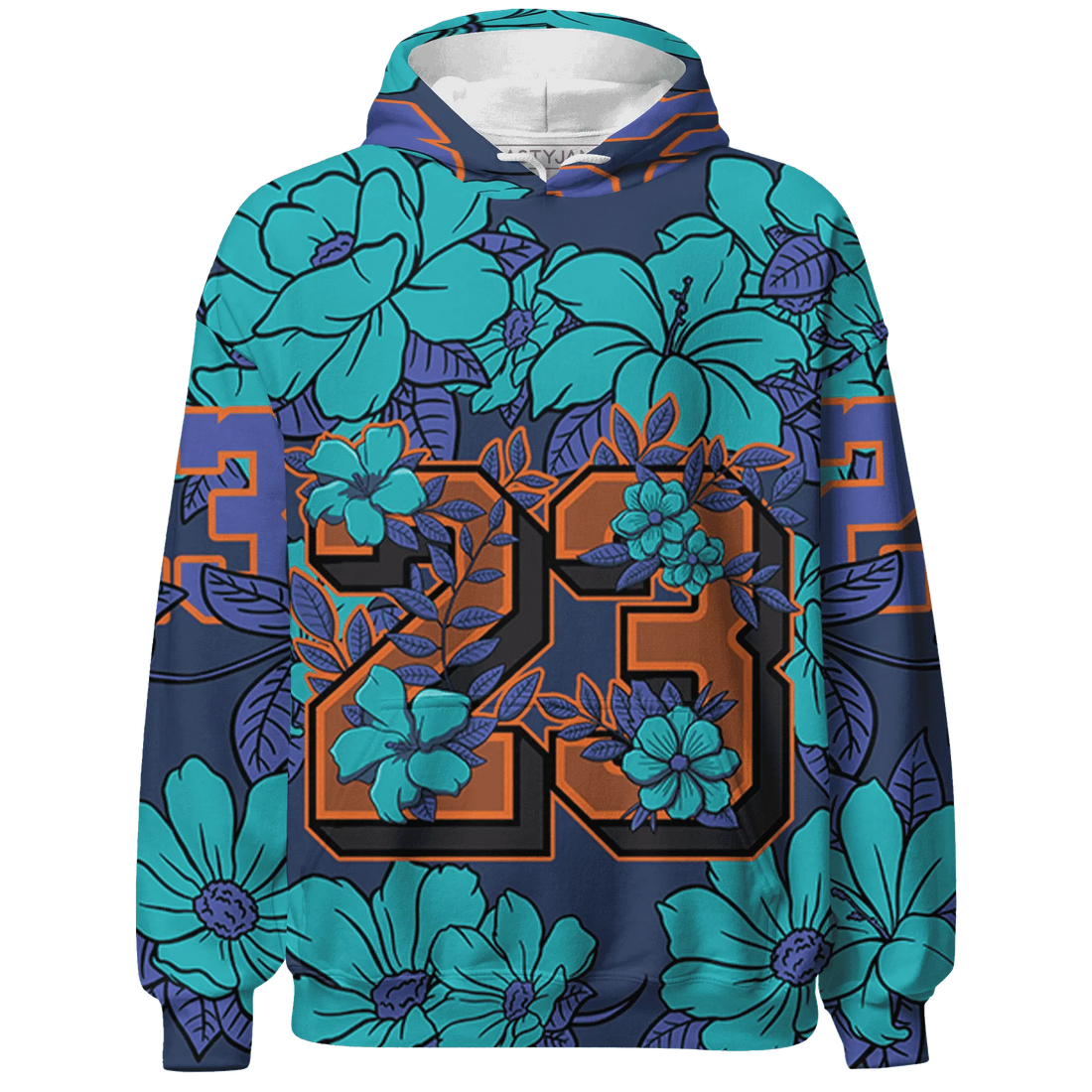AM-Plus-Drift-Midnight-Navy-Total-Orange-Dusty-Cactus-Hoodie-Match-23-Floral-3D-Flower