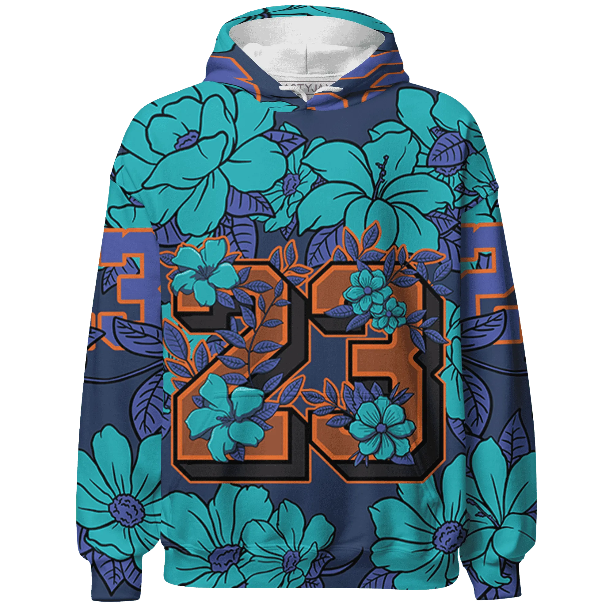 AM-Plus-Drift-Midnight-Navy-Total-Orange-Dusty-Cactus-Hoodie-Match-23-Floral-3D-Flower