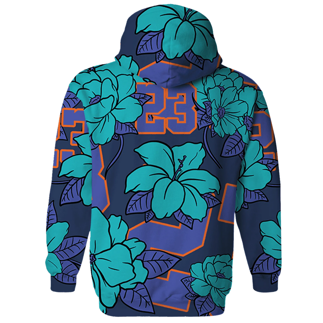 AM-Plus-Drift-Midnight-Navy-Total-Orange-Dusty-Cactus-Hoodie-Match-23-Floral-3D-Flower
