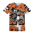 AM-TW-White-Orange-T-Shirt-Match-23-Floral-3D-Flower