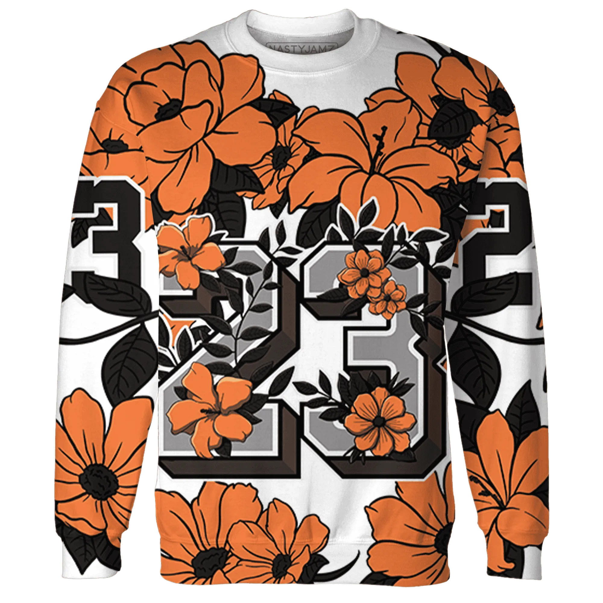 AM-TW-White-Orange-Sweatshirt-Match-23-Floral-3D-Flower