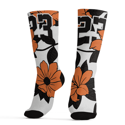 AM-TW-White-Orange-Socks-Match-23-Floral-3D-Flower