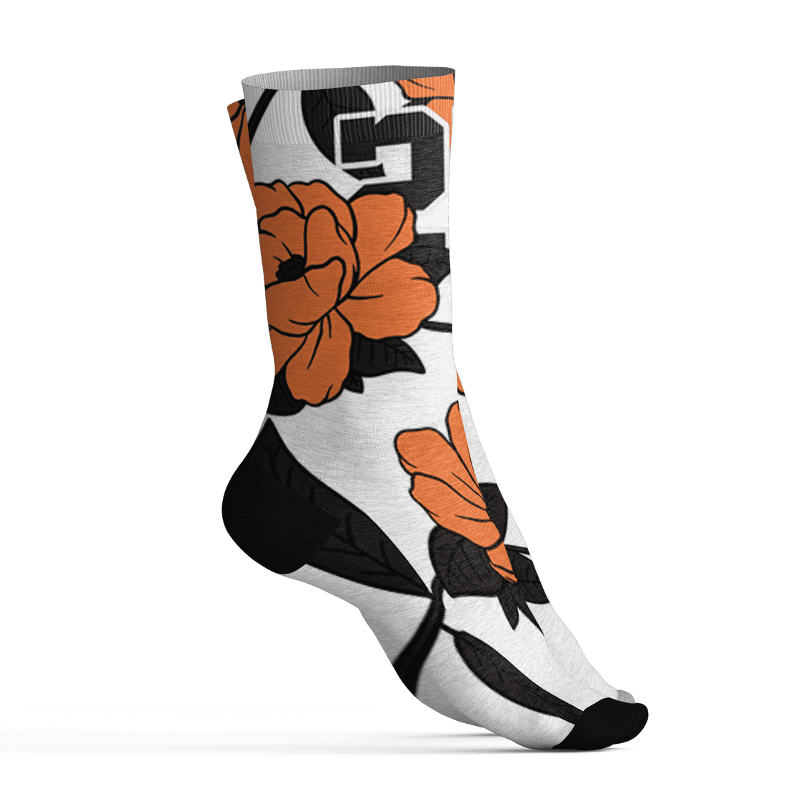 AM-TW-White-Orange-Socks-Match-23-Floral-3D-Flower