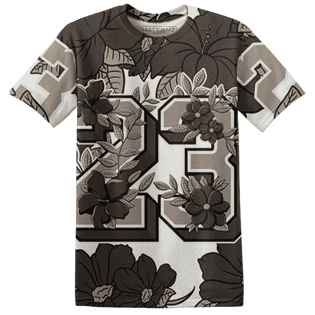 Dunk Low Baroque Brown T Shirt Match 23 Floral 3D All-Over Print Flower - NastyJamz