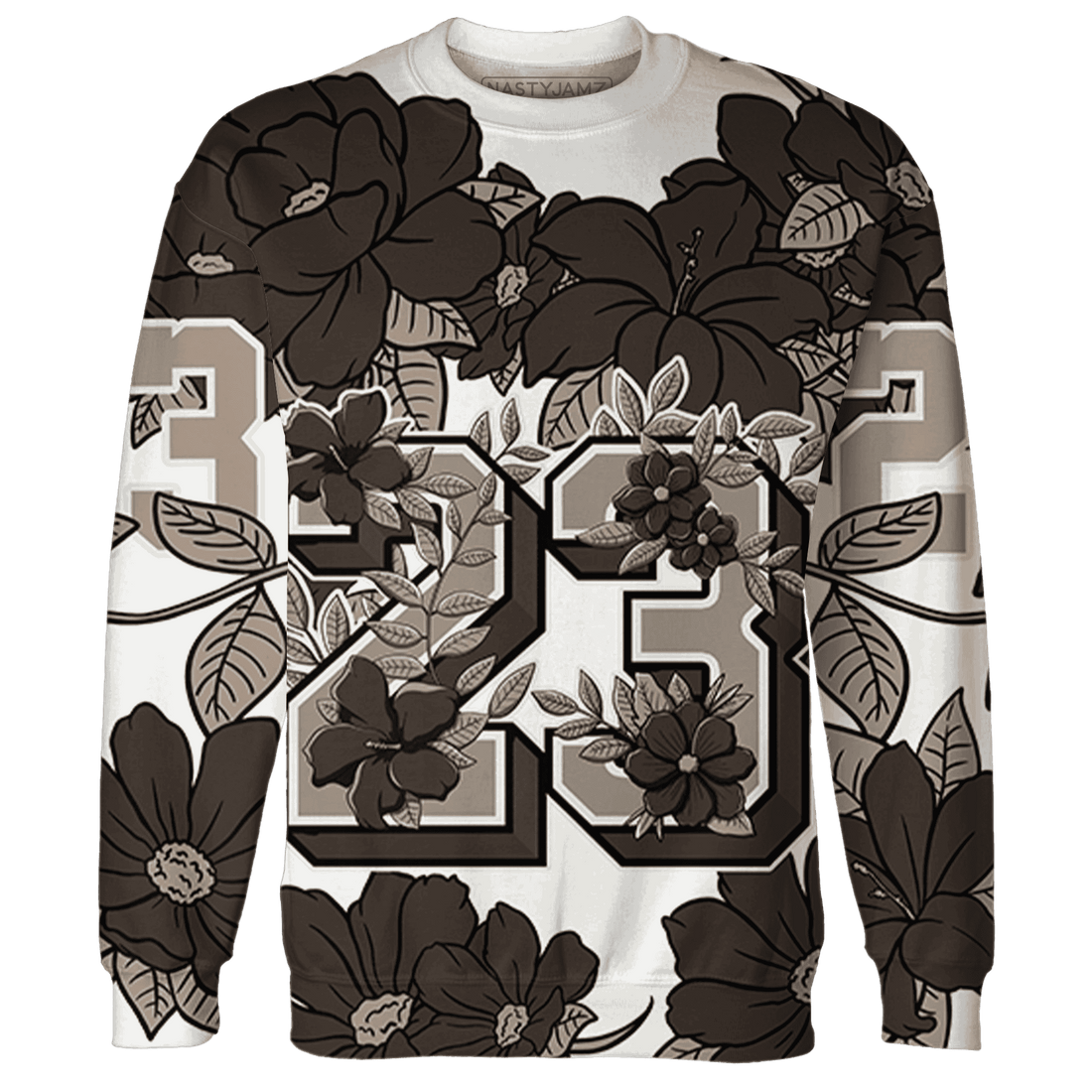 Dunk Low Baroque Brown Sweatshirt Match 23 Floral 3D All-Over Print Flower - NastyJamz