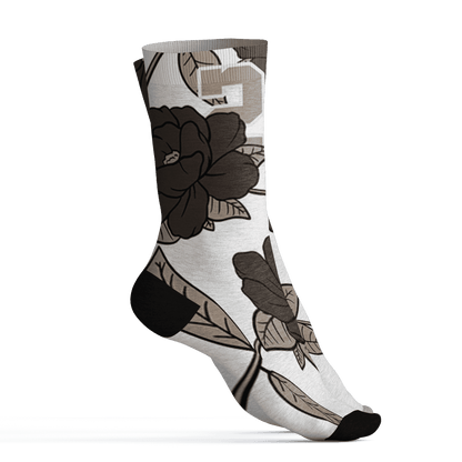 Dunk Low Baroque Brown Socks Match 23 Floral 3D All-Over Print Flower - NastyJamz