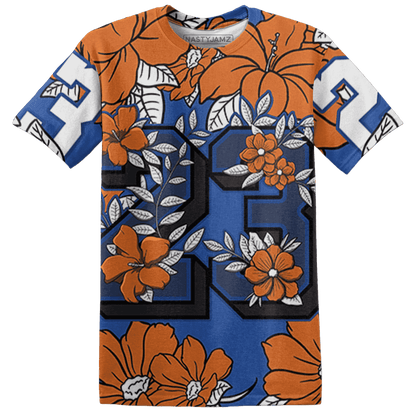 Dunk Low Knicks T Shirt Match 23 Floral 3D All-Over Print Flower - NastyJamz