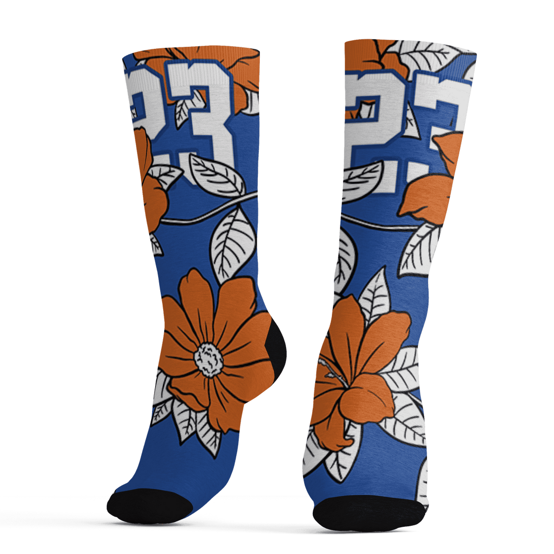 Dunk Low Knicks Socks Match 23 Floral 3D All-Over Print Flower - NastyJamz