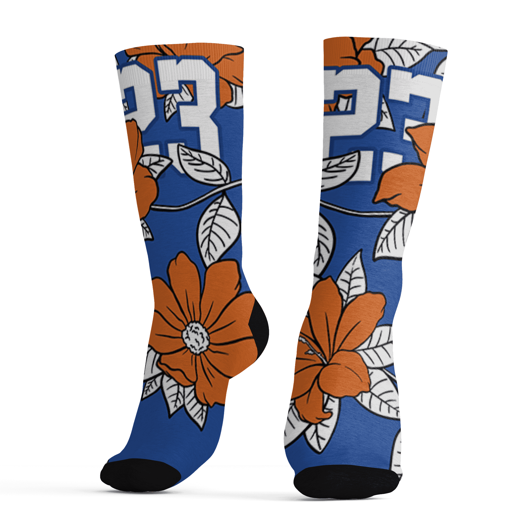 Dunk Low Knicks Socks Match 23 Floral 3D All-Over Print Flower - NastyJamz