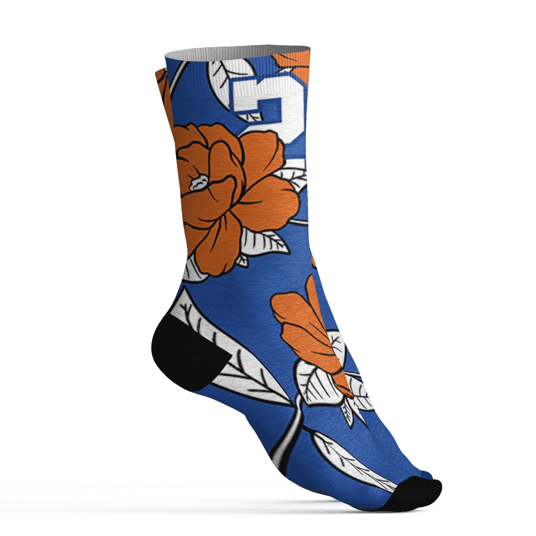 Dunk Low Knicks Socks Match 23 Floral 3D All-Over Print Flower - NastyJamz