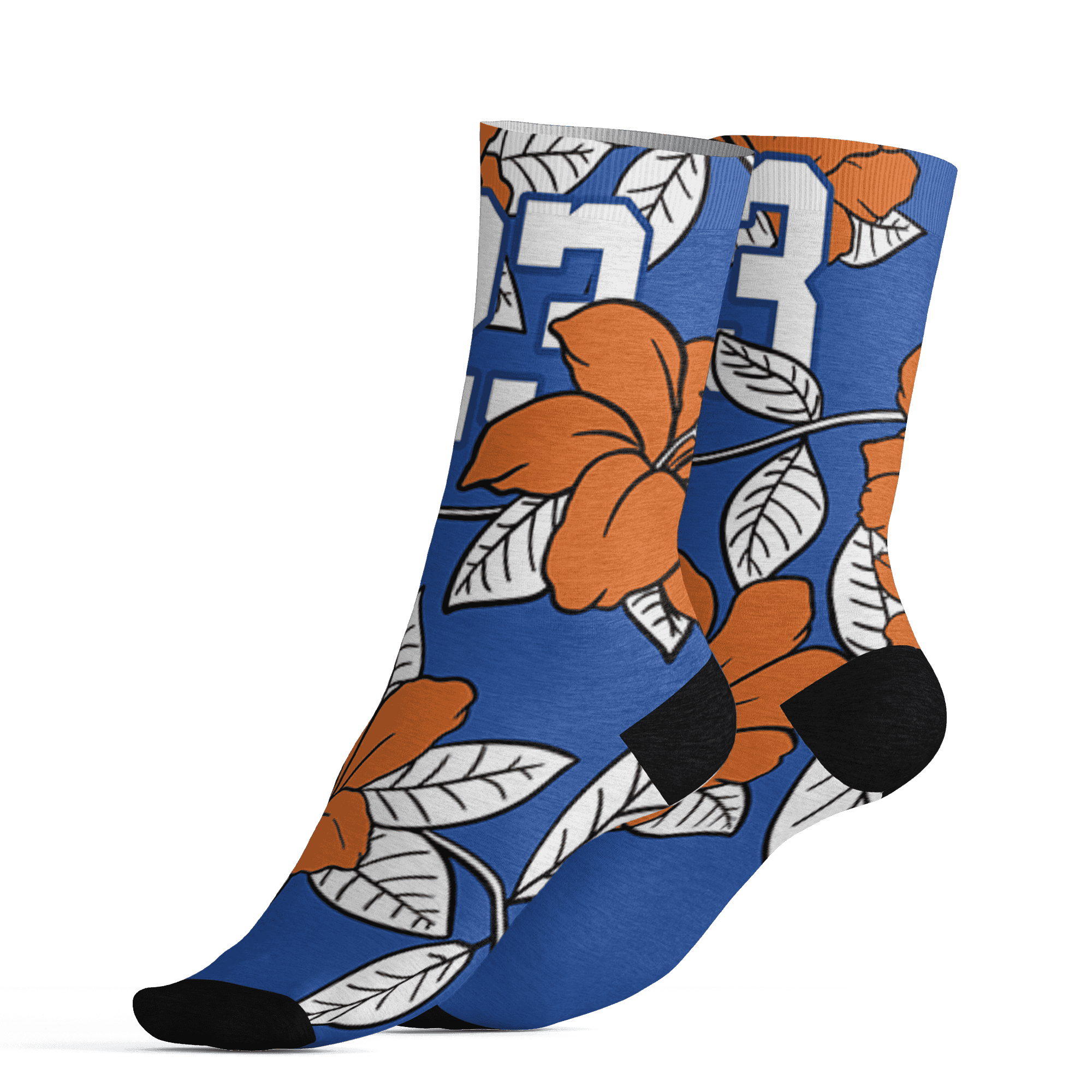 Dunk Low Knicks Socks Match 23 Floral 3D All-Over Print Flower - NastyJamz