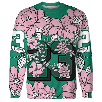 Dunk-Pink-Malachite-Medium-Soft-Low-Sail-Sweatshirt-Match-23-Floral-3D-Flower