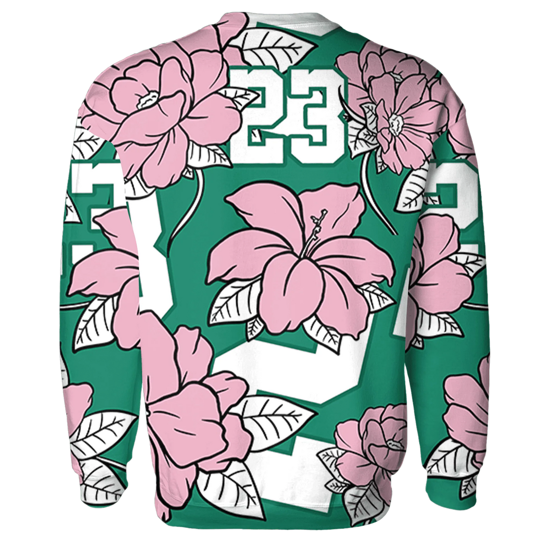 Dunk-Pink-Malachite-Medium-Soft-Low-Sail-Sweatshirt-Match-23-Floral-3D-Flower