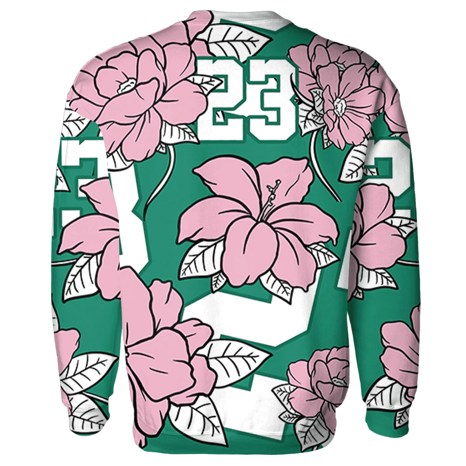 Dunk-Pink-Malachite-Medium-Soft-Low-Sail-Sweatshirt-Match-23-Floral-3D-Flower