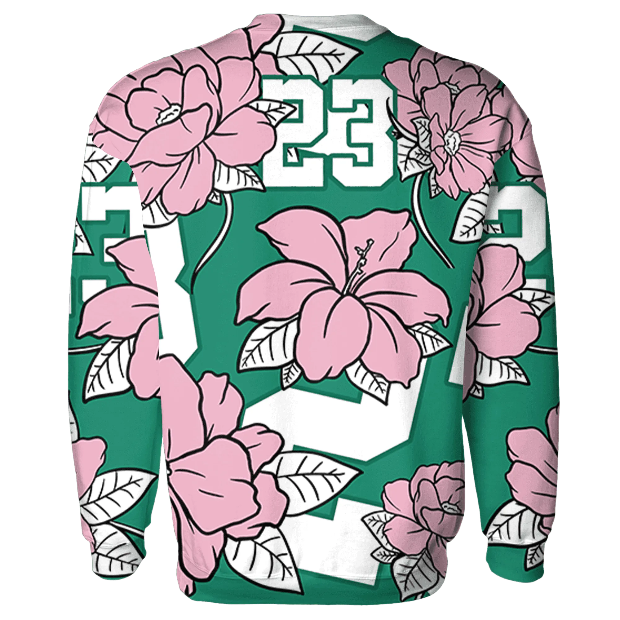 Dunk-Pink-Malachite-Medium-Soft-Low-Sail-Sweatshirt-Match-23-Floral-3D-Flower